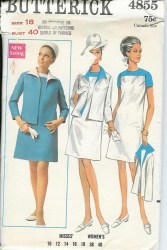 4855 68 COLOR BLOCK SS DRESS,JACKET PATTERN 12 34